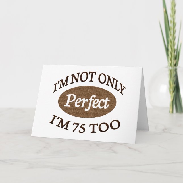 Tarjeta Perfecto 75 años (Anverso)