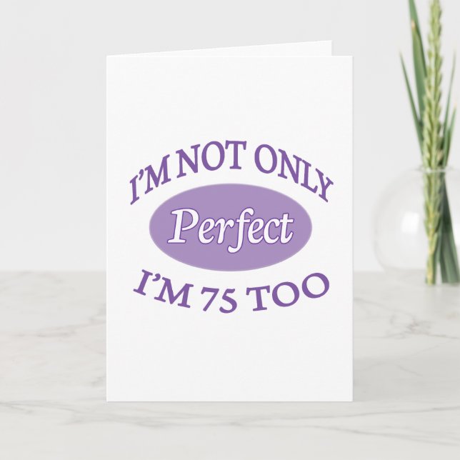 Tarjeta Perfecto 75 años (Anverso)