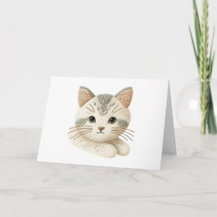Tarjeta Perfecto para los aficionados al gato, lindo borda