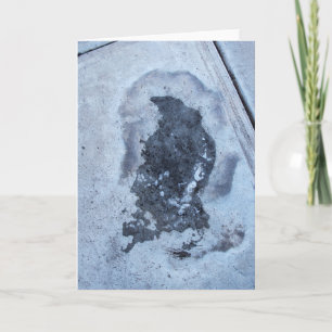 Tarjeta Perfil de un hombre con una barba Abraham Lincoln