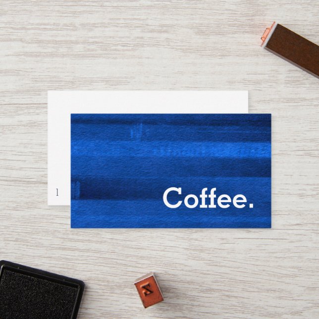 Tarjeta perforada azul del café de la lealtad de (Anverso/Reverso In Situ)