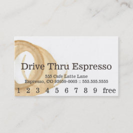 Tarjeta perforada de la mancha del café de la