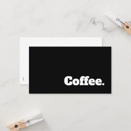 Tarjeta perforada oscura del café de la losa de la