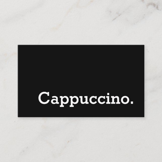 Tarjeta perforada oscura del Cappuccino de la (Anverso)