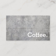 Tarjeta perforada simple concreta del café de la