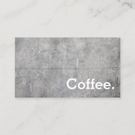 Tarjeta perforada simple concreta del café de la