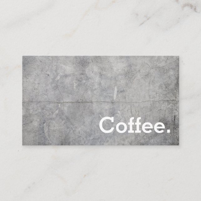 Tarjeta perforada simple concreta del café de la (Anverso)