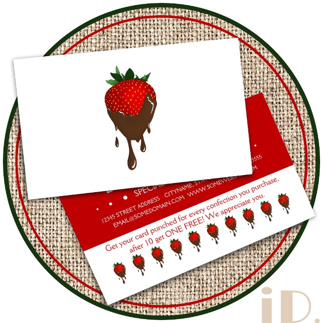 tarjeta perforadora de fidelidad a fresas de choco (Subido por el creador)