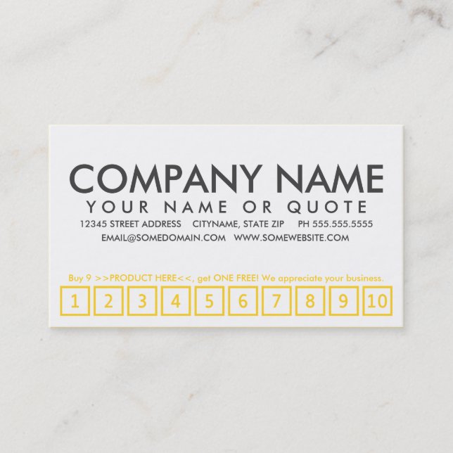 tarjeta perforadora de lealtad a los álamos (Anverso)