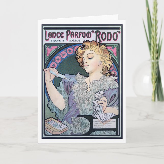 Tarjeta Perfume, Alphonse Mucha (Anverso)