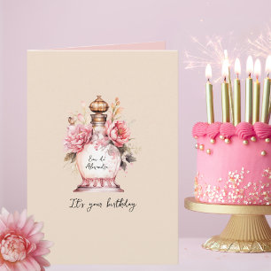 Tarjeta Perfume cumpleaños personalizado o cualquier ocasi