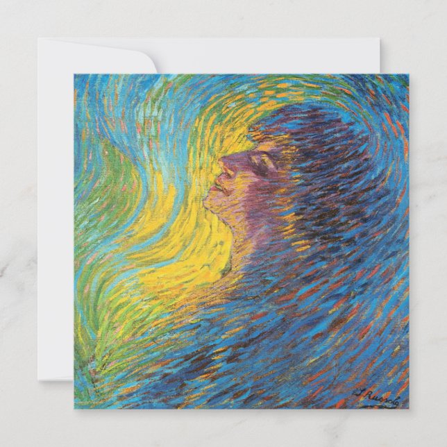Tarjeta Perfume (retrato femenino) (de Luigi Russolo) (Anverso)