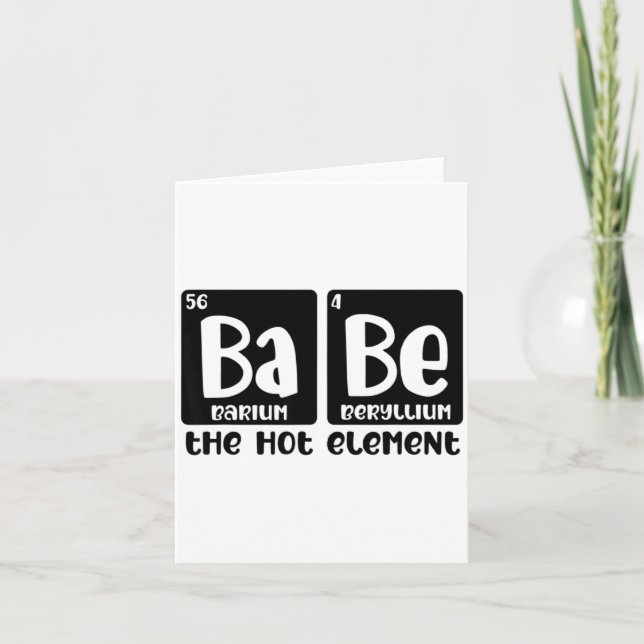 Tarjeta Periodic Table Of Babe The Hot Element Valentines  (Anverso)