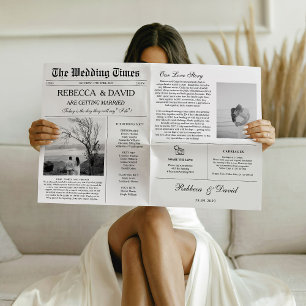 Tarjeta Periódico de Bodas El Periódico de los Recién Casa