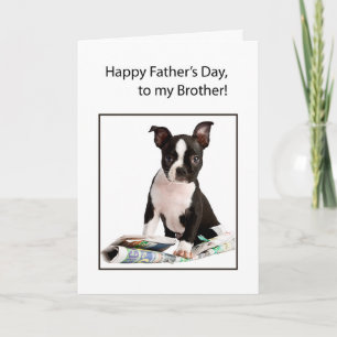 Tarjeta Periódico divertido del perro del día de padre de