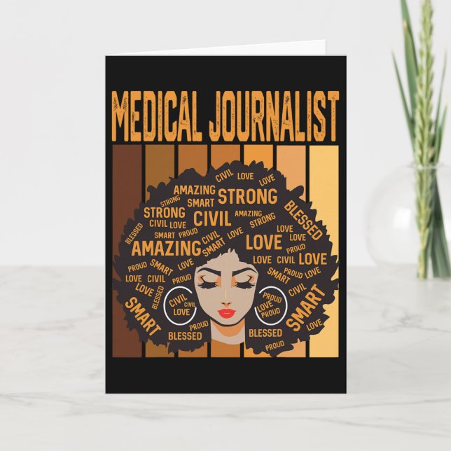 Tarjeta Periodista médico Mes de la Historia Negra poderos (Anverso)