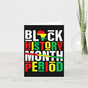 Tarjeta Periodo del mes de la historia negra afroamericano