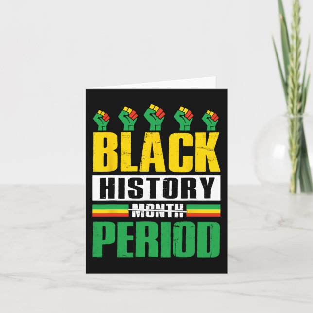 Tarjeta Período del Mes de la Historia Negra Bhm Afroameri (Anverso)
