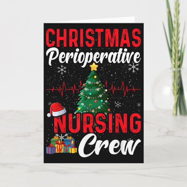 Tarjeta Perioperative Nurse Pre Op Nursing Christmas Crew  (Anverso)