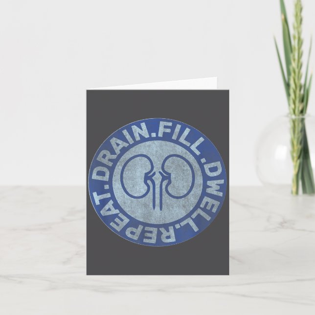 Tarjeta Peritoneal Dialysis Nurse Funny Quote - Black, Uni (Anverso)