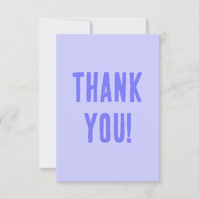 Tarjeta Periwinkle Purple Solid Gracias (Anverso)