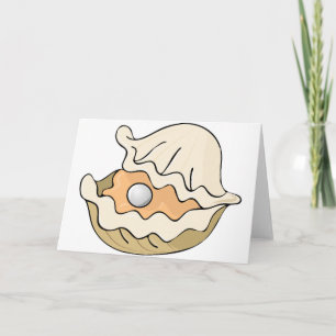 Tarjeta Perla En Cartas De Saludo De Ostión