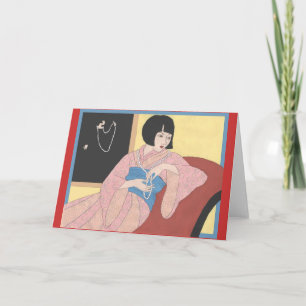 Tarjeta Perlas del art déco