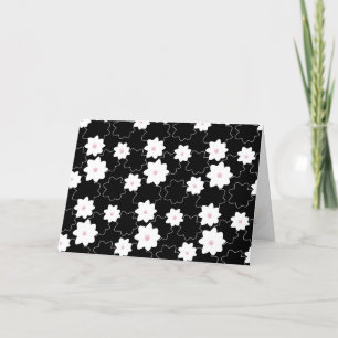 Tarjeta Perlas rosas en flor gracias