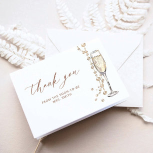 Tarjeta Perlas Y Prosecco Gracias