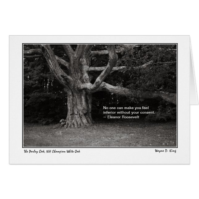Tarjeta Perley Oak Monochrome Eleanor Roosevelt (Anverso (Horizontal))