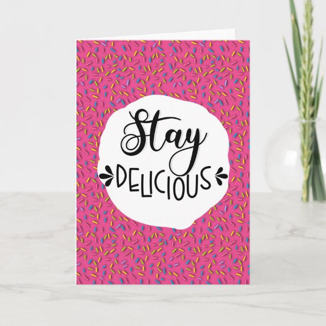 Tarjeta permanecer delicioso donut Valentines Card (Anverso)