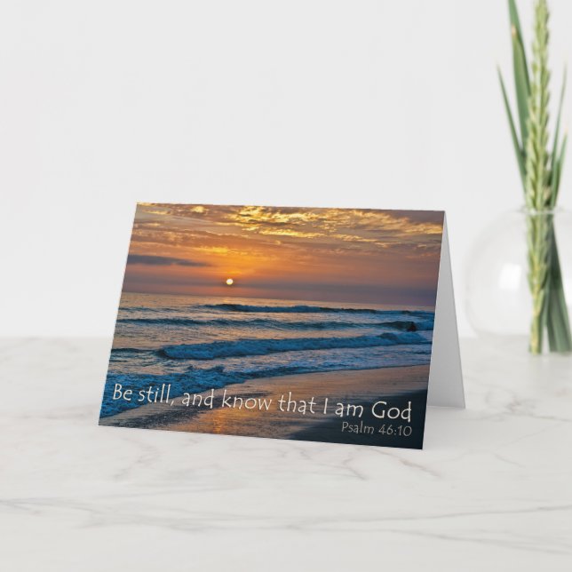 Tarjeta Permanecer quieto y saber que soy la carta de Dios (Anverso)