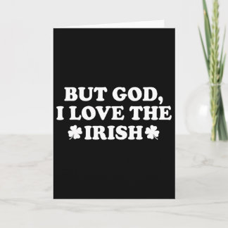 Tarjeta Pero Dios mío que amo el trébol irlandés, divertid