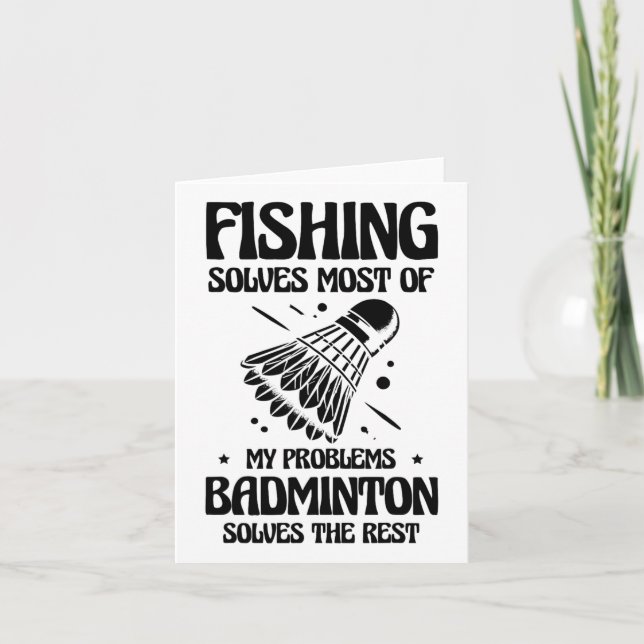 Tarjeta Pero en mi cabeza estoy jugando a Badminton Player (Anverso)