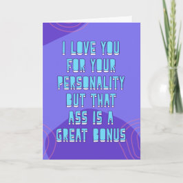 Tarjeta Pero ese descaro es un gran bono, amor divertido 