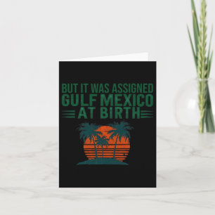 Tarjeta Pero Fue Encendido Golfo De México En Birth Retro
