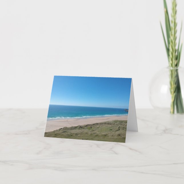 Tarjeta Perranporth Seaview. (Anverso)