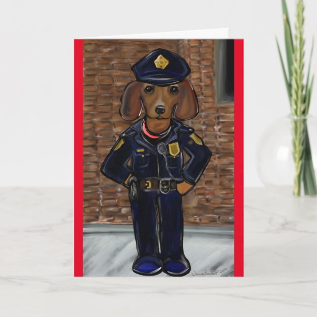 Tarjeta Perrita Doxie (Anverso)