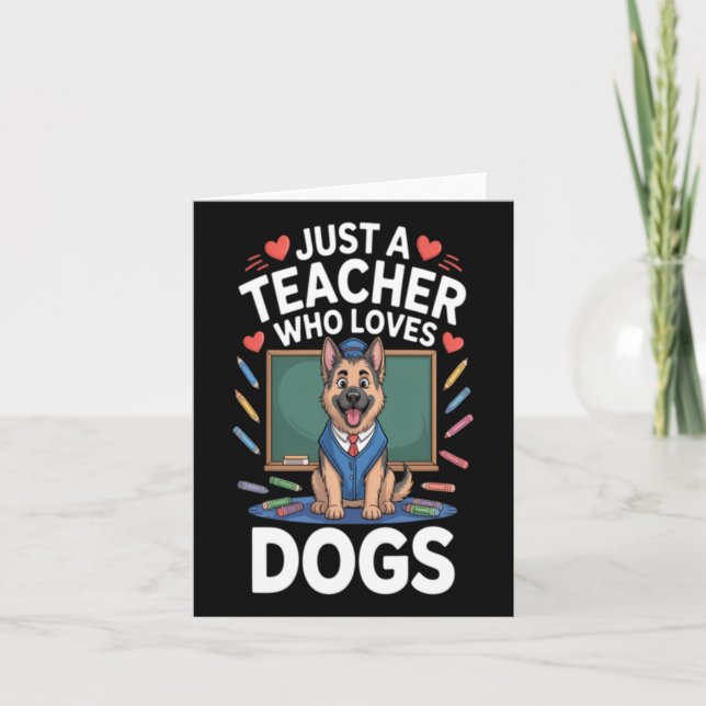 Tarjeta Perrito Adorable En La Escuela (Anverso)