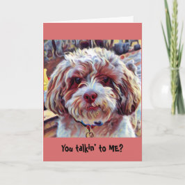 Tarjeta Perrito artístico caprichoso del perro de Shih-Poo