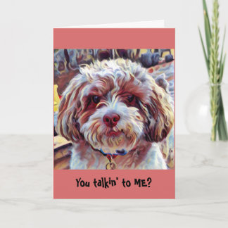Tarjeta Perrito artístico caprichoso del perro de Shih-Poo