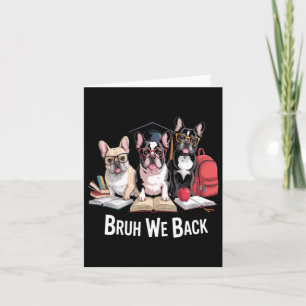 Tarjeta Perrito Bulldog Francés Lindo y Divertido de Regre