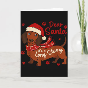 Tarjeta Perrito Dachshund Querido Santa Es Una Historia La