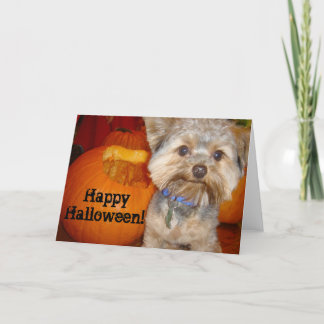 Tarjeta Perrito de Halloween