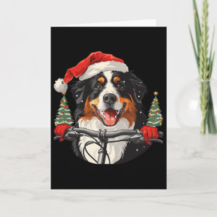 Tarjeta Perrito De Montaña De Berna Lindo De Navidad Monta