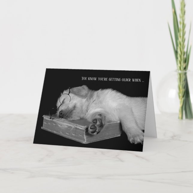 Tarjeta perrito de recuperación de humor de cumpleaños en  (Anverso)