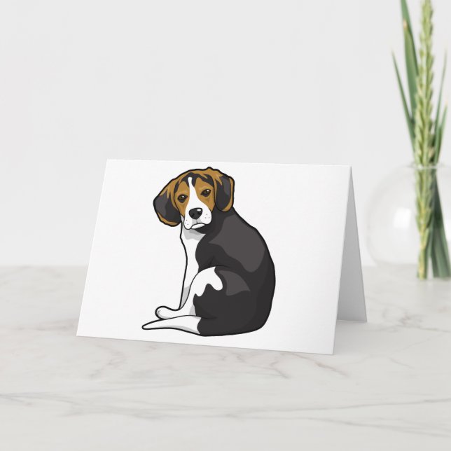 Tarjeta Perrito del beagle (Anverso)