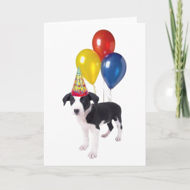 Tarjeta perrito del cumpleaños (Anverso)