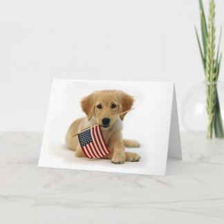 Tarjeta Perrito del golden retriever del Día de la