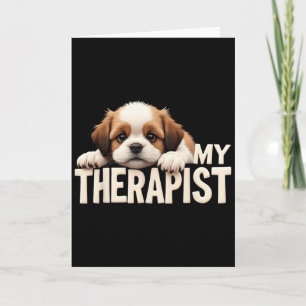 Tarjeta Perrito Divertido Mi Terapeuta Perro Shih Tzu